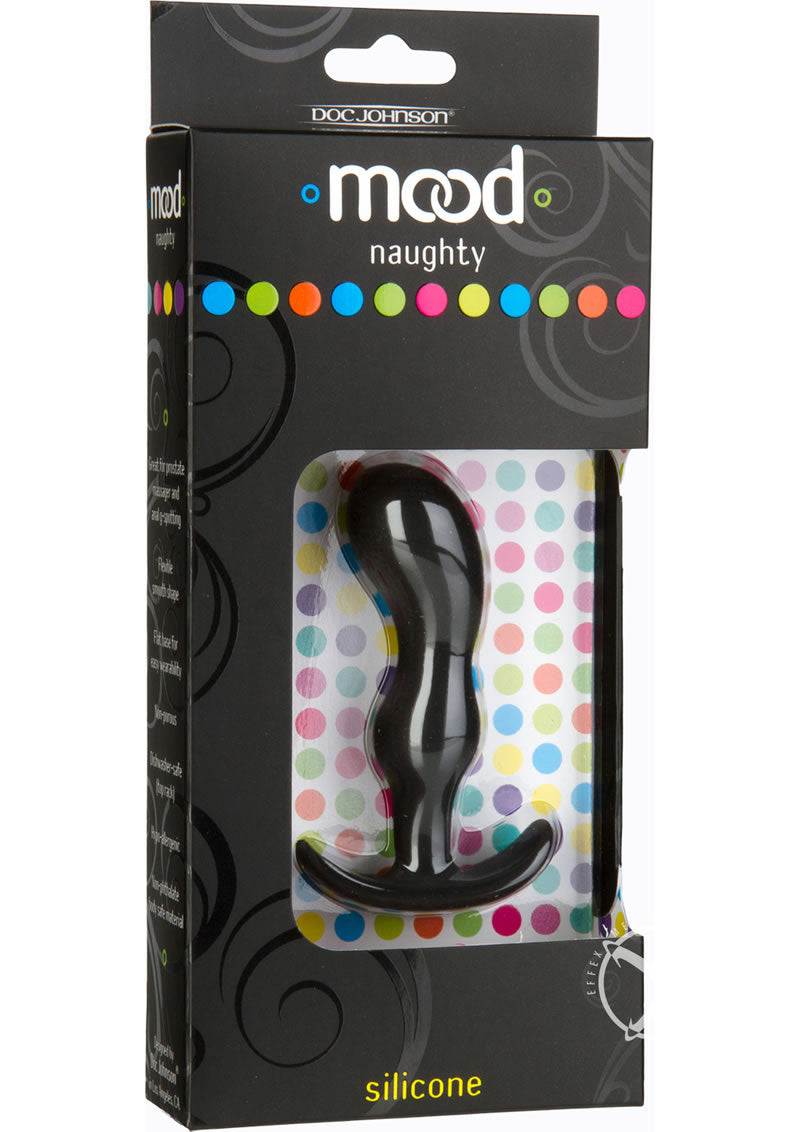 Mood Naughty 2 Silicone Anal Plug - Black - Small