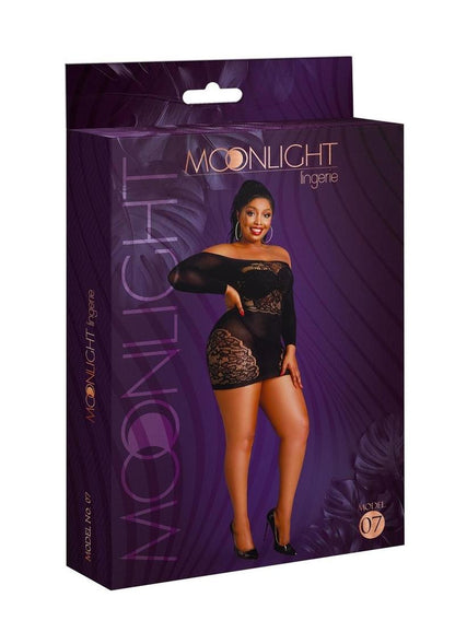 Moonlight Model 07 Dress - Black - Plus Size/Queen