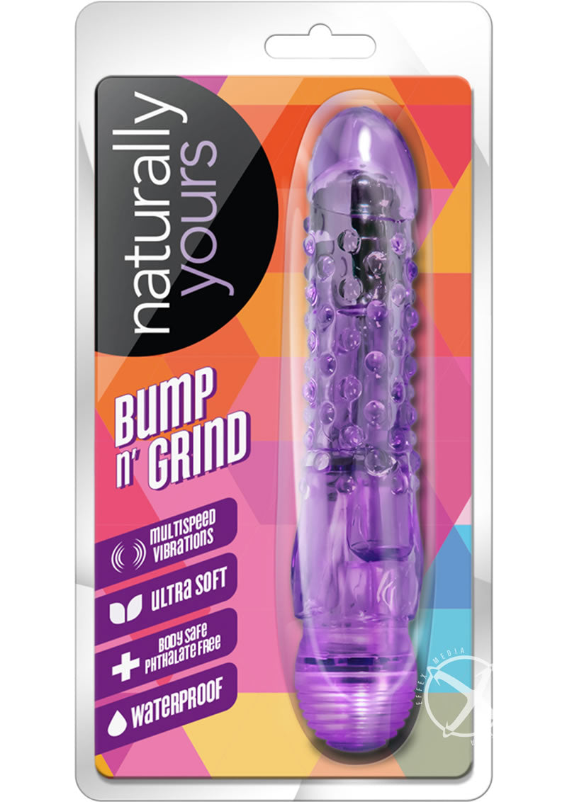 Naturally Yours Bump N Grind Vibrating Dildo - Purple