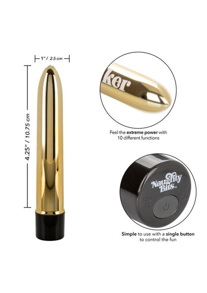 Naughty Bits Gold Dicker Personal Vibrator