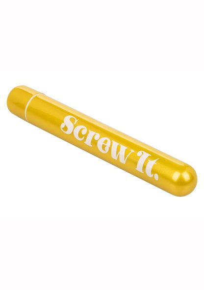 Naughty Bits Screw It. Powerful Vibrator - Gold