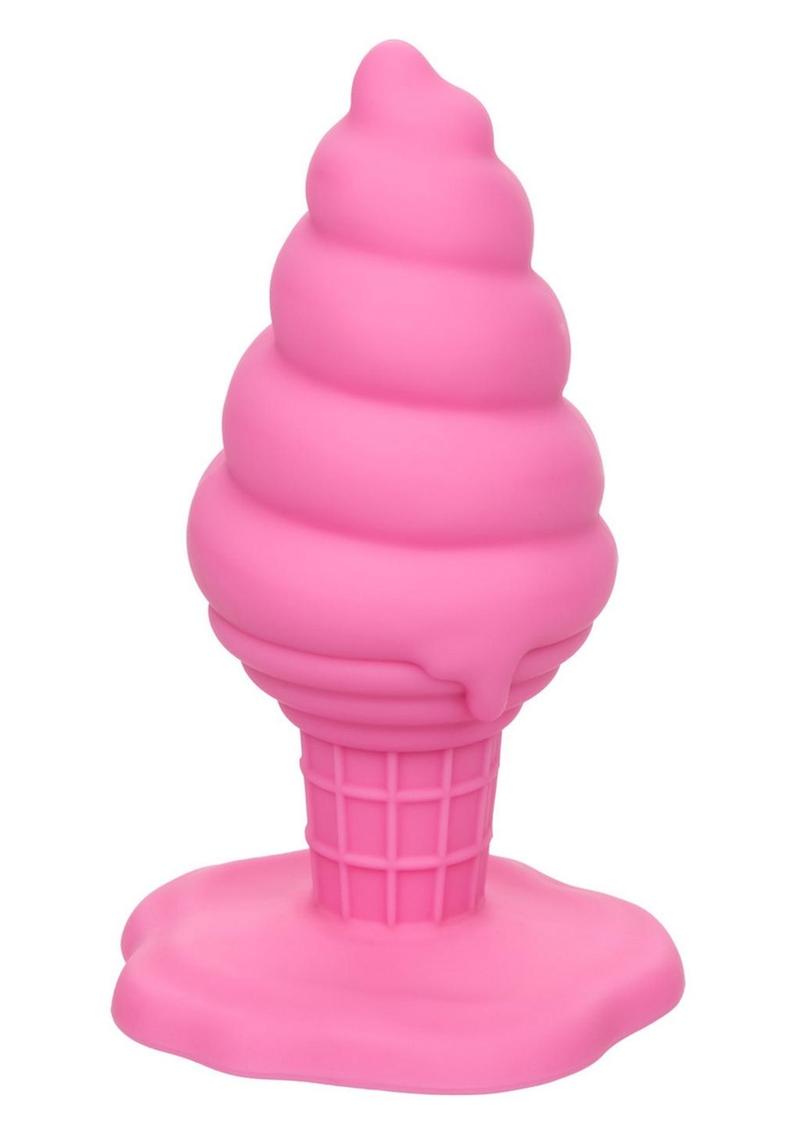 Naughty Bits Yum Bum Ice Cream Cone Silicone Butt Plug - Pink