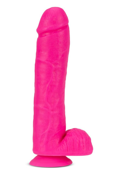 Neo Elite Silicone Dual Density Dildo with Balls - Pink - 11in