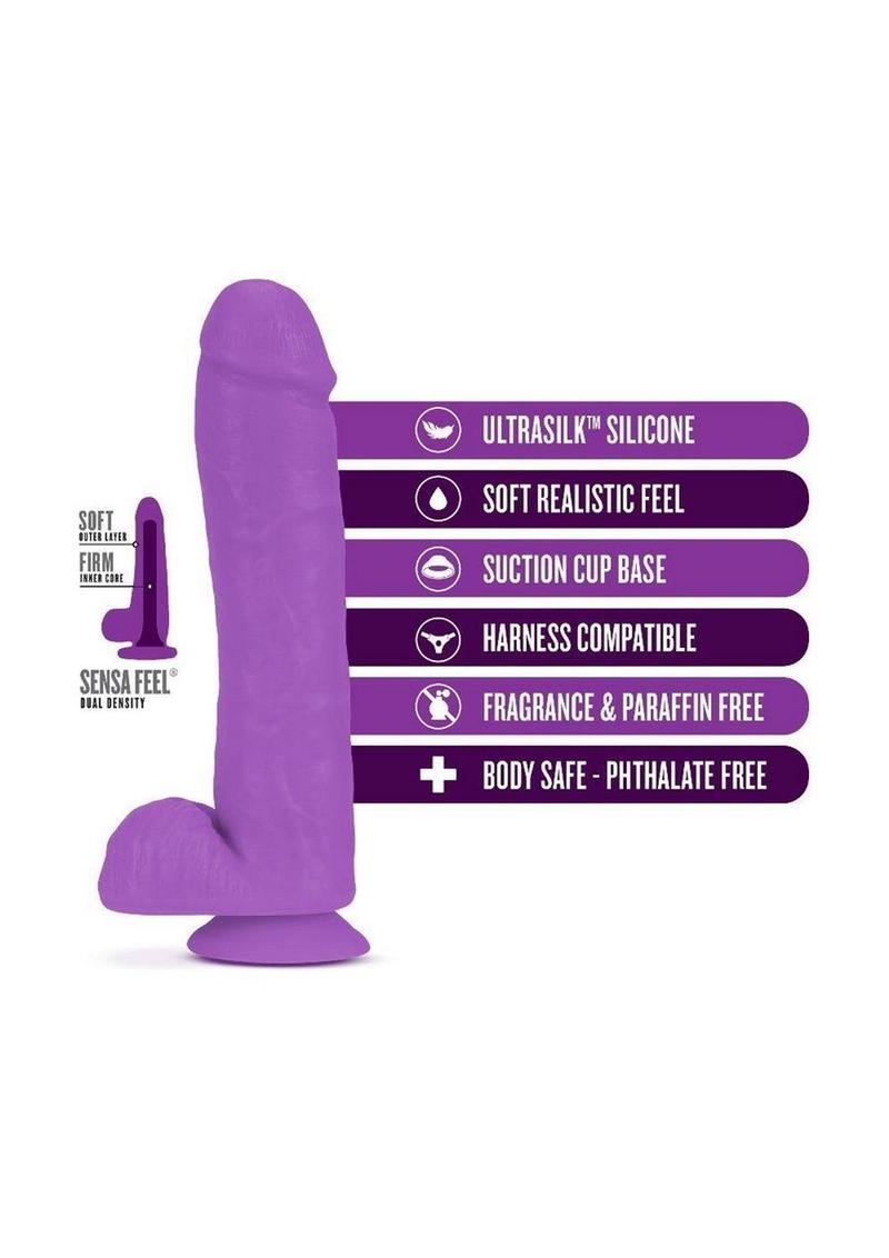 Neo Elite Silicone Dual Density Dildo with Balls