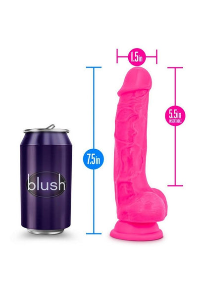 Neo Elite Silicone Dual Density Dildo with Balls