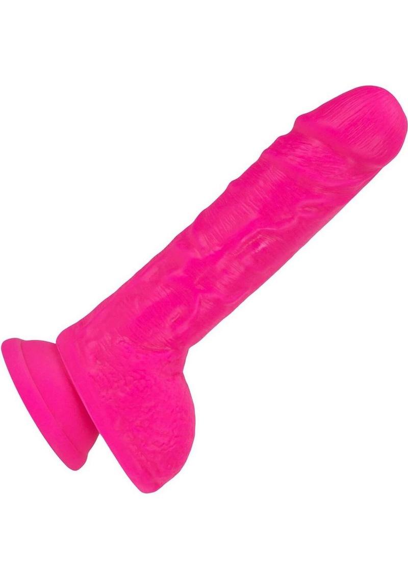 Neo Elite Silicone Dual Density Dildo with Balls