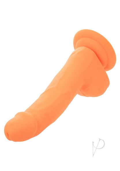 Neon Silicone Studs Dildo - Orange - 6in