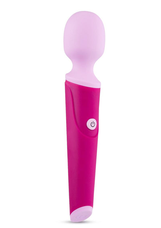 Noje W4 Mini Wand Rechargeable Silicone Massager - Lily - Pink