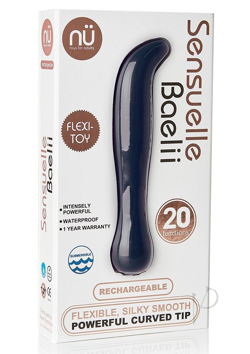 Nu Sensuelle Baelii Rechargeable Silicone G-Spot Vibrator - Blue/Navy Blue