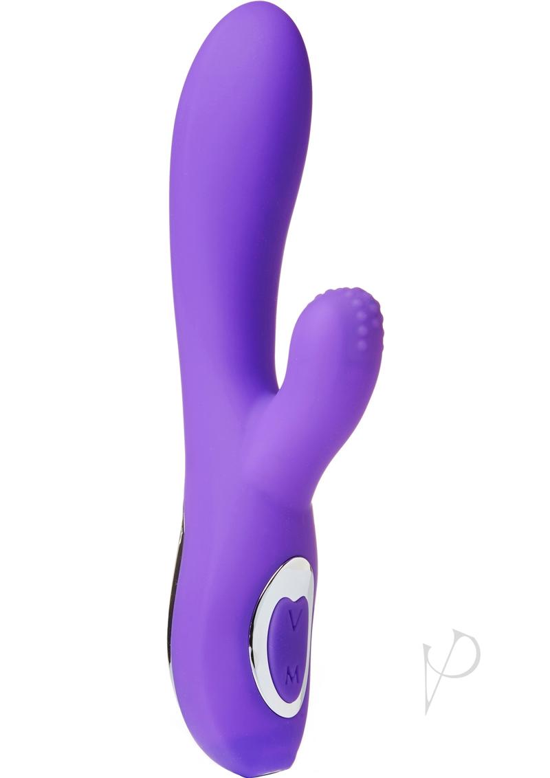 Nu Sensuelle Femme Luxe Rechargeable Silicone Rabbit Vibrator - Purple