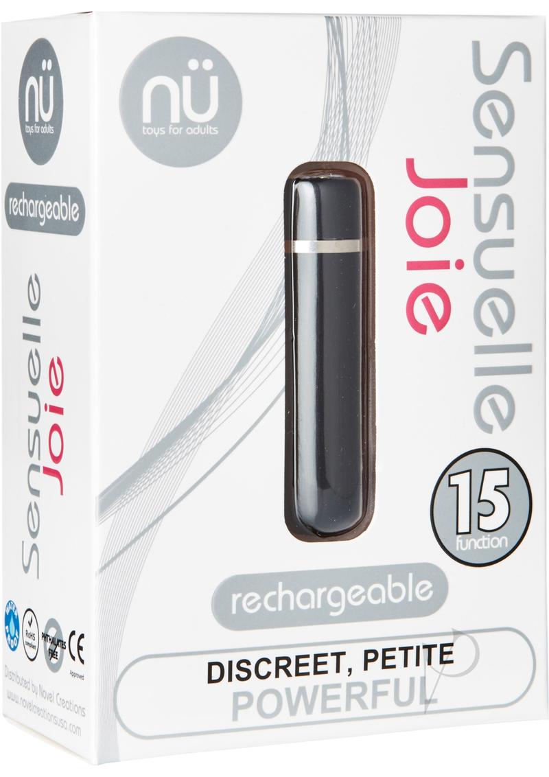 Nu Sensuelle Joie Rechargeable Silicone Bullet - Black