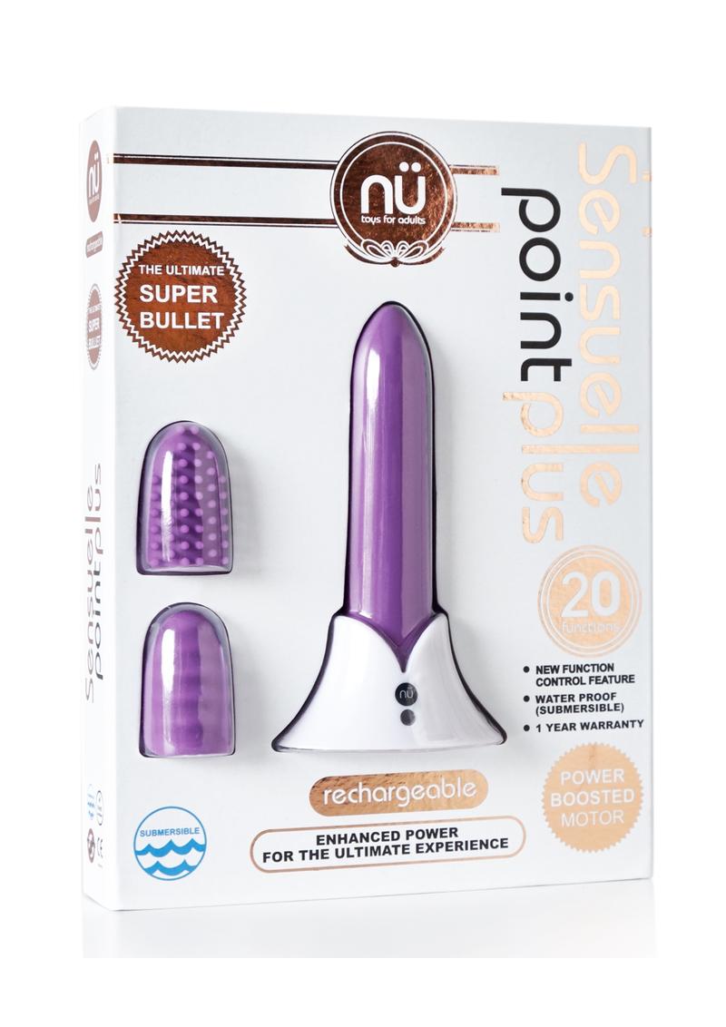 Nu Sensuelle Point Plus Rechargeable Silicone Bullet - Purple