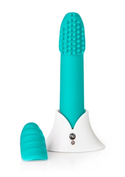 Nu Sensuelle Point Plus Rechargeable Silicone Bullet - Blue/Tiffany Blue