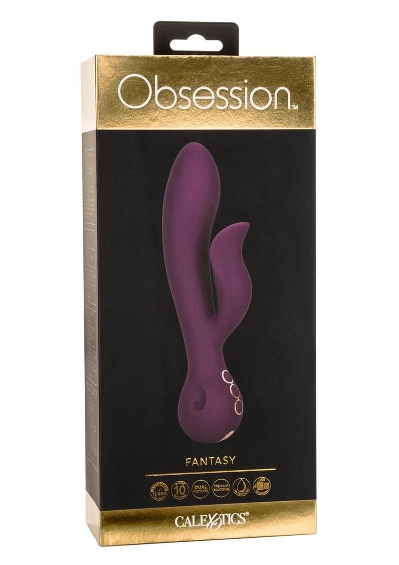 Obsession Fantasy Rechargeable Silicone Rabbit Vibrator - Purple