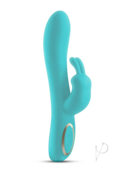 Obsessions Hera Rechargeable Silicone Rabbit Vibrator - Aqua/Blue