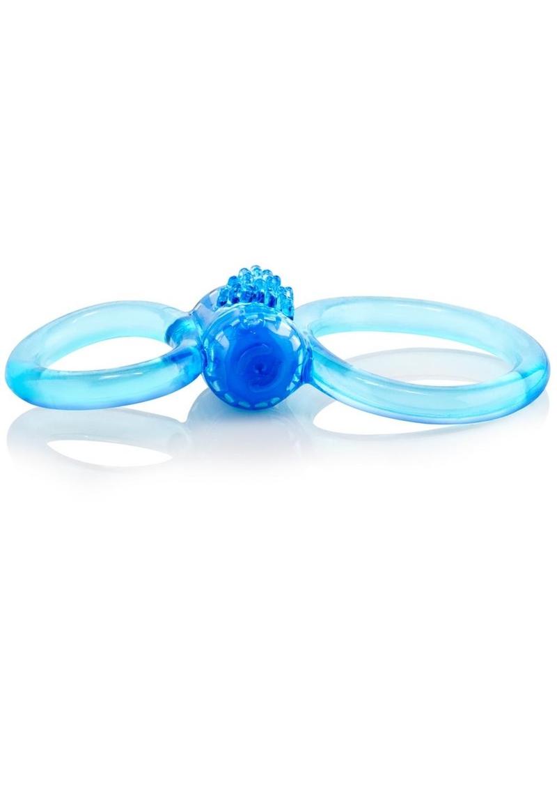 Ofinity Plus Super Stretchy Vibrating Double Silicone Cock Ring Waterproof