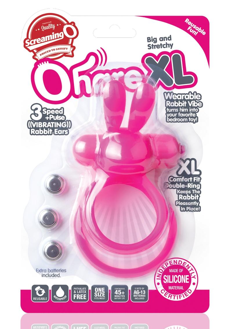 Ohare XL Vibrating Double Cock Ring - Pink