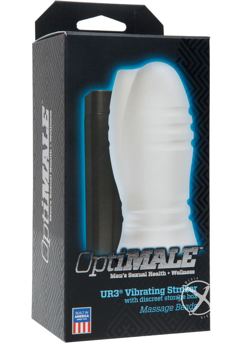 Optimale Massage Beads Ultraskyn Vibrating Masturbator - Clear/Frost