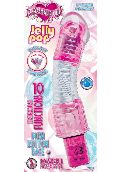 Orgasmalicious Jelly Pop Bendable Vibrator - Pink