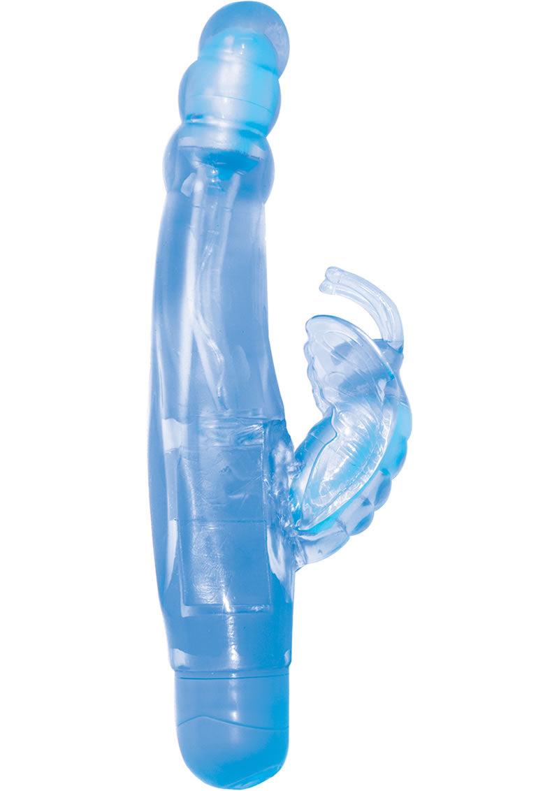 Orgasmic Gels Light Up Sensuous Butterfly Vibrator - Blue