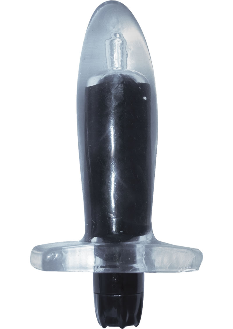 Orgasmic Gels Vibrating Butt Plug - Black