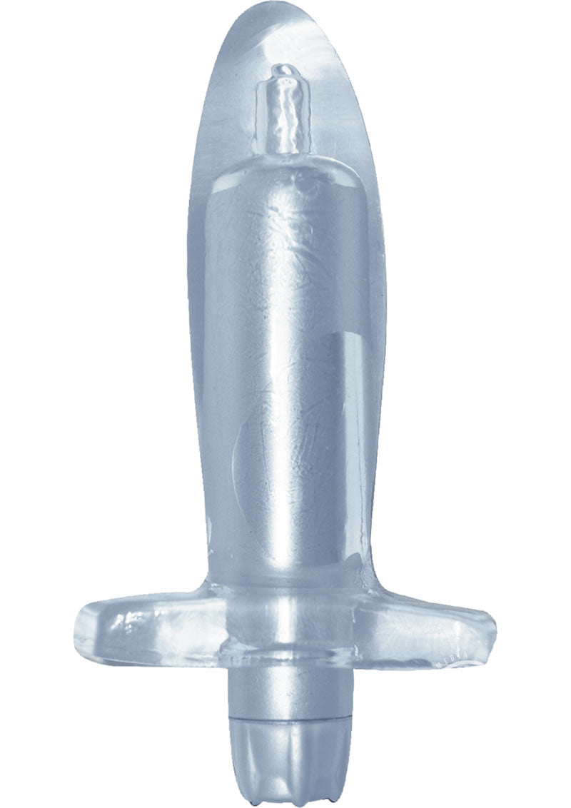 Orgasmic Gels Vibrating Butt Plug - Silver