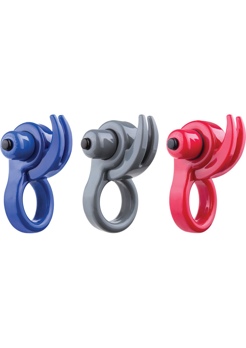 Orny Reusable Vibe Ring Latex Free Waterproof Cock Ring - Assorted Colors - 6 Each Per Box