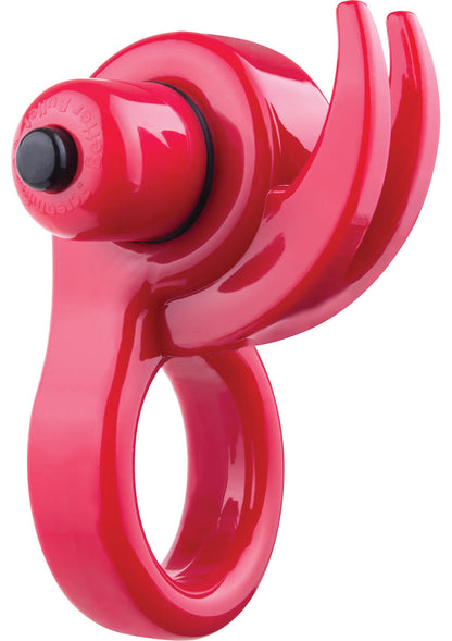 Orny Reusable Vibe Ring Latex Free Waterproof Cock Ring - Red