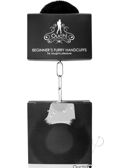Ouch! Beginner's Furry Handcuffs - Black