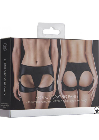 Ouch! Exotic Panty Vibe with Wireless Remote Controlled Bullet - Black