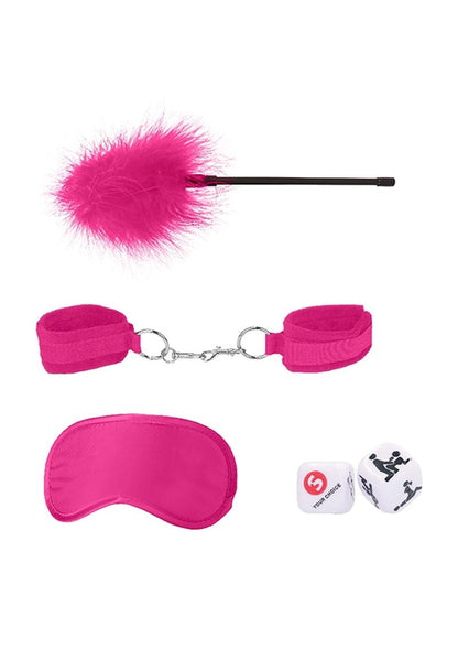 Ouch! Kits Introductory Bondage Kit #2 - Pink - 4 Piece Kit