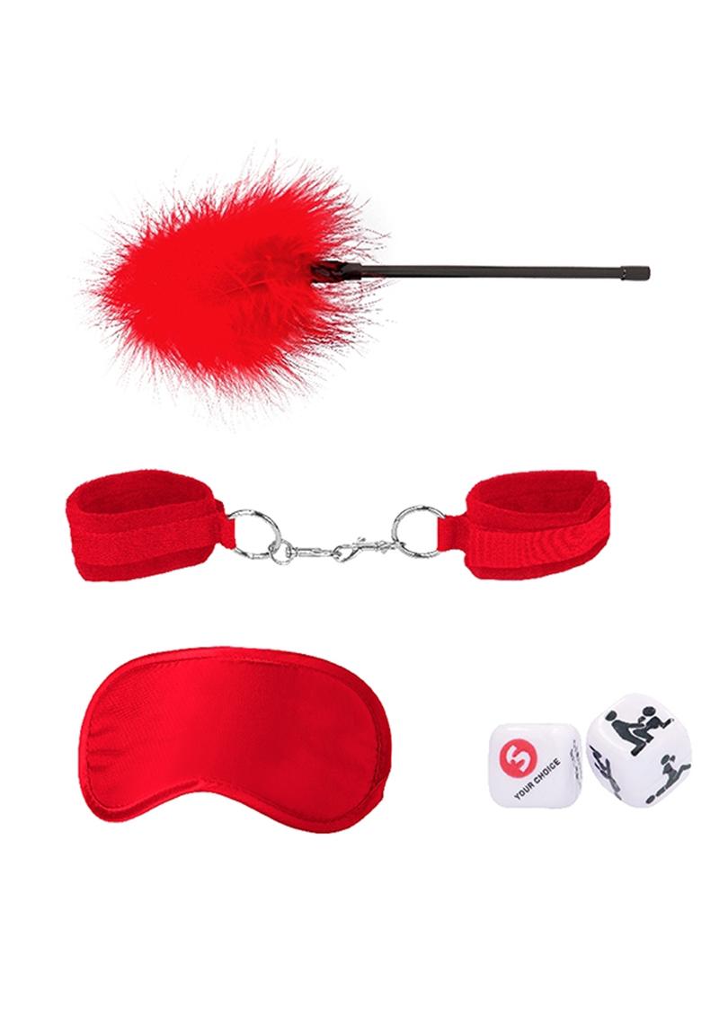 Ouch! Kits Introductory Bondage Kit #2 - Red - 4 Piece Kit