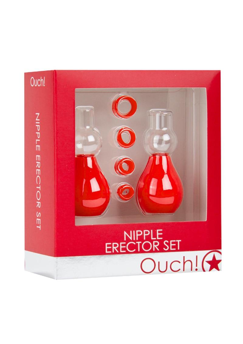 Ouch! Nipple Erector Pump - Red - Set