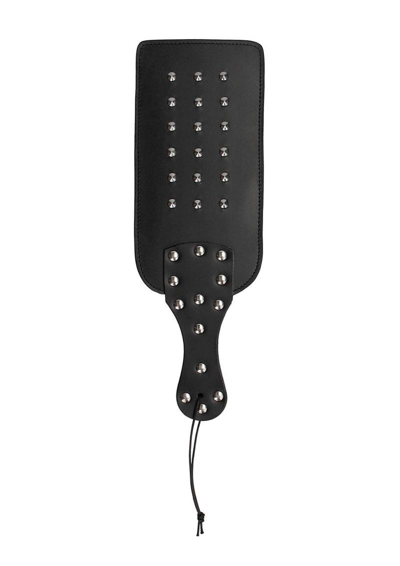 Ouch! Pain Studded Leather Paddle - Black