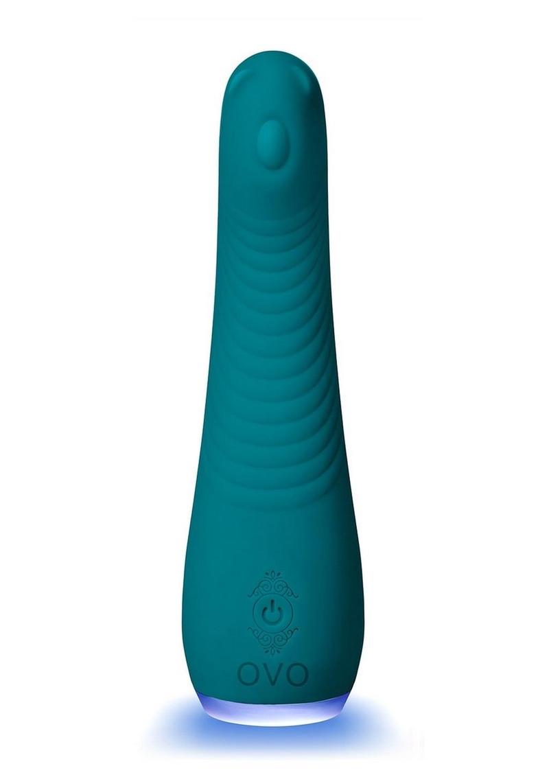 OVO Pheobe G-Spot Rechargeable Silicone Vibrator - Blue