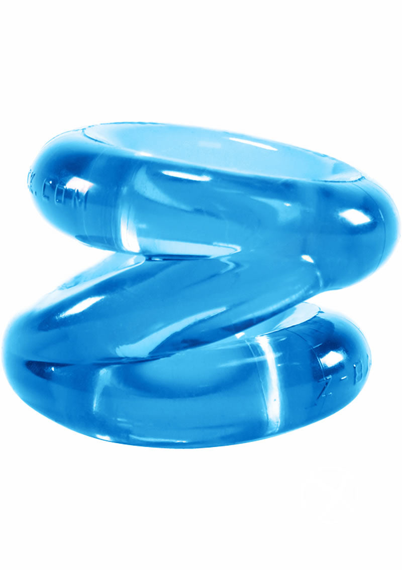 Oxballs Atomic Jock Z-Balls Cock Ring and Ball Stretcher - Blue