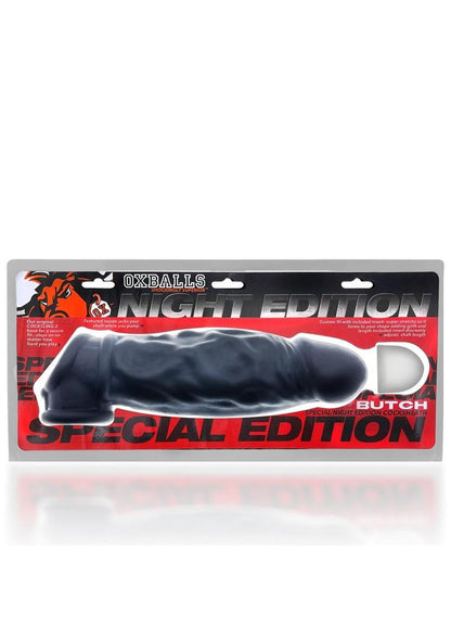 Oxballs Butch Cock Sheath Penis Extender - Night Edition - Black