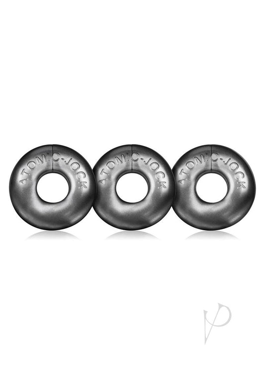 Oxballs Ringer Cock Rings - Grey/Silver - 3 Pack