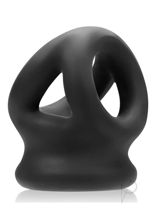 Oxballs Tri-Squeeze Silicone 3-Ring Ball Stretching Sling - Black