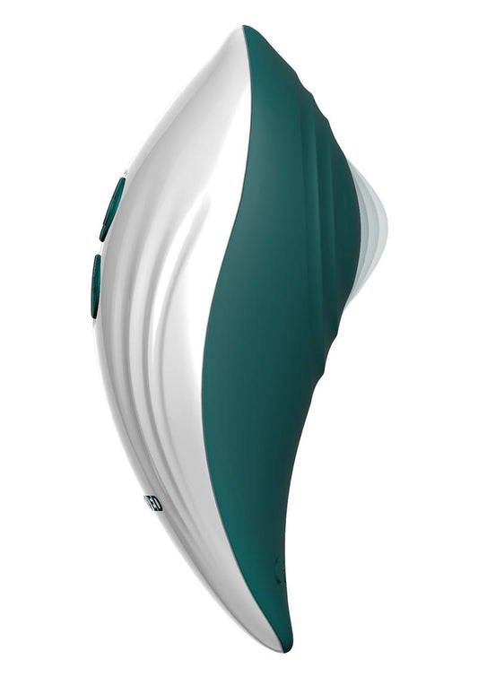 Palm Pleasure Silicone Rechargeable Massager - Teal/White