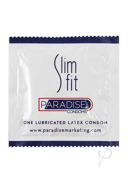 Paradise Slim Fit 40 Lubricated Latex Condoms - Bowl