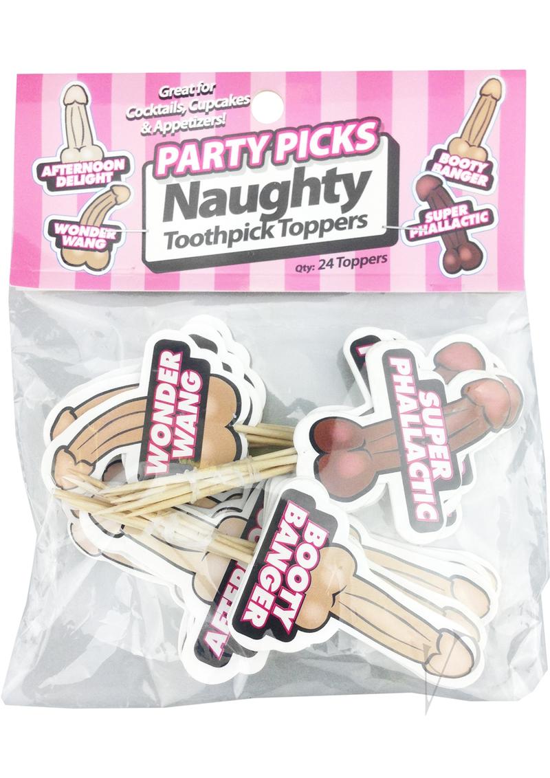 Party Picks Naughty Party Toothpick Toppers - 24 Per Pack