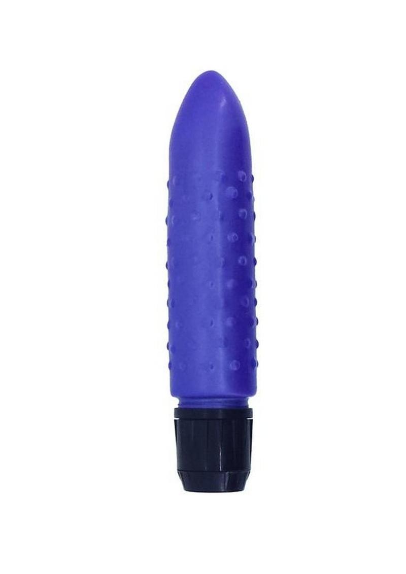 Pearl Shine Bumpy Vibrator - Purple - 5in