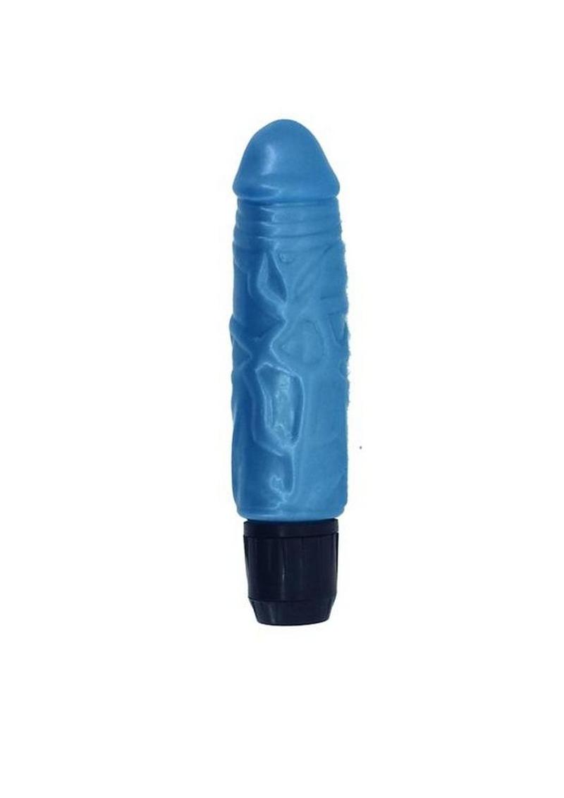 Pearl Shine Peter Vibrator - Blue - 5in