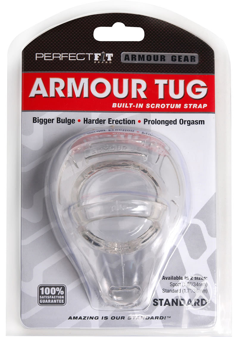 Perfect Fit Armour Gear Armour Tug Built In Scrotum Strap Standard - Clear