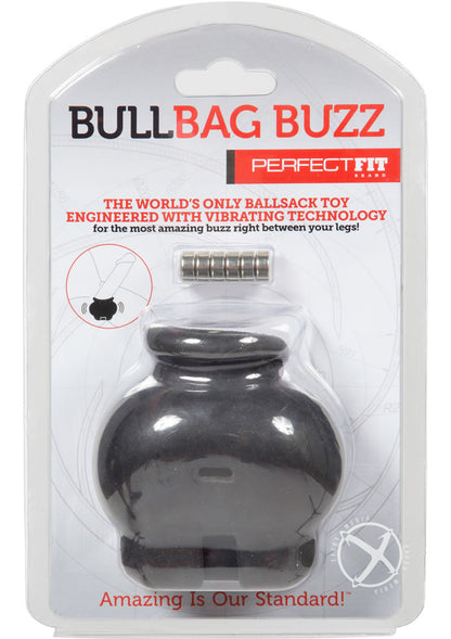 Perfect Fit Bull Bag Buzz Vibrating Ballsack - Black