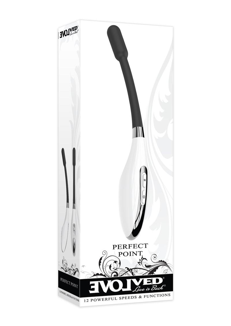 Perfect Point Rechargeable Silicone Wand - Black/White