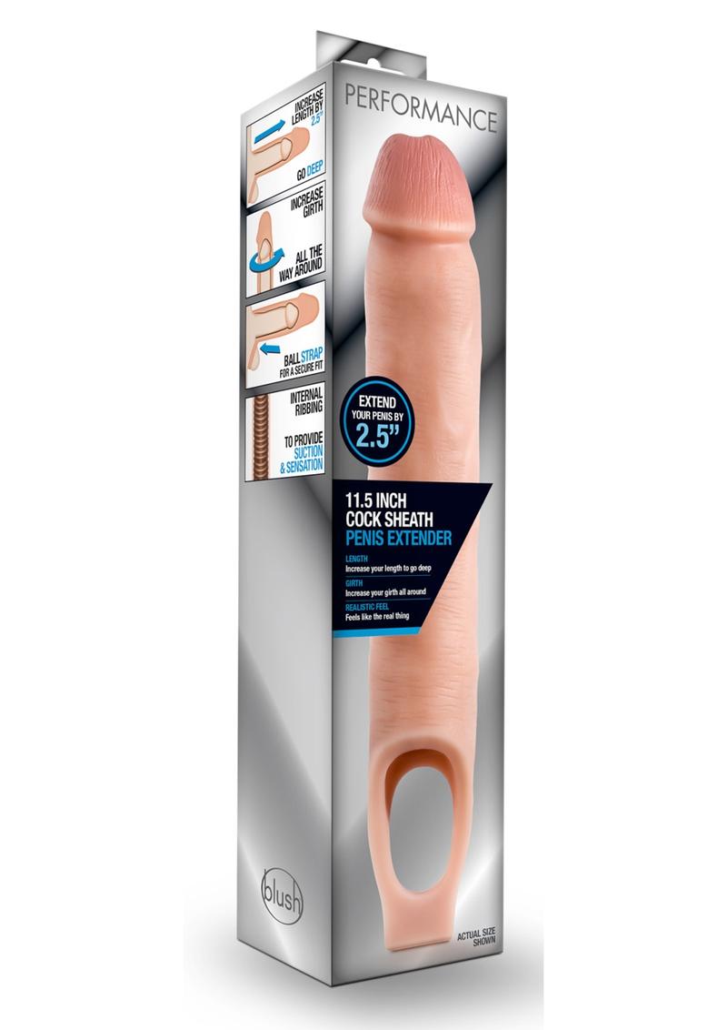 Performance Cock Sheath 1.5in Penis Extender - Flesh/Vanilla