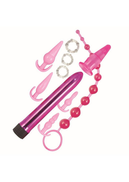 Pink Elite Collection Vibrating Anal Play Kit