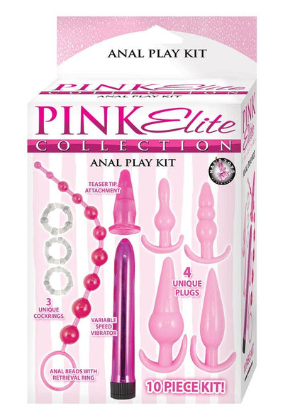 Pink Elite Collection Vibrating Anal Play Kit